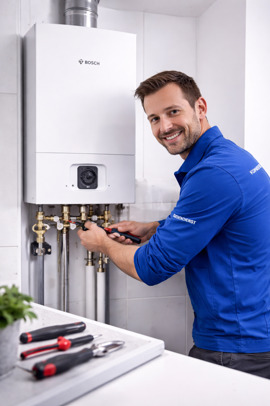 Thermentausch: Installation einer Junkers/Bosch Gastherme in Wien